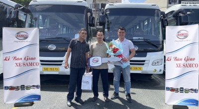Bàn giao lô xe khách Samco Felix 29 chỗ ngồi cho Công ty Cổ phần Xe khách Sài Gòn