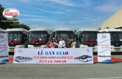 SAMCO BÀN GIAO LÔ XE KHÁCH ALLERGO CHO HTX VT & DL THANH SƠN