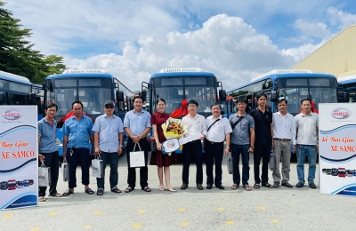 SAMCO BÀN GIAO LÔ XE BUÝT SAMCO CITY I.40 CHỖ CHO CÔNG TY CỔ PHẦN ĐẦU TƯ PHÁT TRIỂN VẬN TẢI VĨNH PHÚ